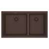 Franke Maris Undermount 33-In X 18.94-In Fragranite Double Bowl Kitchen Sink In Mocha