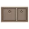 Franke Maris Undermount 33-In X 18.94-In Fragranite Double Bowl Kitchen Sink In Oyster