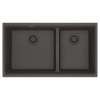 Franke Maris Undermount 33-In X 18.94-In Fragranite Double Bowl Kitchen Sink In Slate Grey