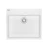 Franke Maris Dual Mount 25-In X 22-In Fragranite Ada Single Bowl Kitchen Sink In Polar White