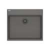 Franke Maris Dual Mount 25-In X 22-In Fragranite Ada Single Bowl Kitchen Sink In Stone Grey