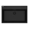 Franke Maris Dual Mount 31-In X 20.88-In Fragranite Single Bowl Kitchen Sink In Matte Black