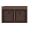 Franke Maris Dual Mount 31-In X 20.88-In Fragranite Double Bowl Kitchen Sink In Mocha