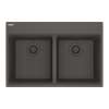 Franke Maris Dual Mount 31-In X 20.88-In Fragranite Double Bowl Kitchen Sink In Slate Grey