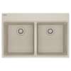 Franke Maris Dual Mount 33-In X 22-In Fragranite Double Bowl Kitchen Sink In Champagne