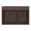 Franke Maris Dual Mount 31-In X 20.9-In Fragranite Double Bowl Kitchen Sink In Mocha