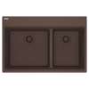 Franke Maris Dual Mount 33-In X 22-In Fragranite Double Bowl Kitchen Sink In Mocha
