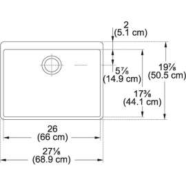 Manor House MHK110-28WH Drop In Fireclay Kitchen Sink in White