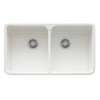 Franke Manor House 35.5-In. X 21.62-In. White Apron Front Double Bowl Fireclay Kitchen Sink - Mhk720-35Wh