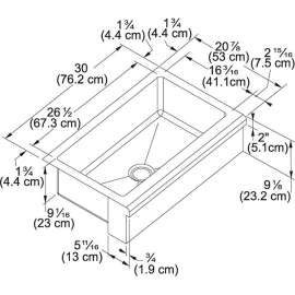 Drop In Kitchen Sink in Stainless Steel
