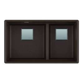 Franke Peak 32.0-In. X 18.8-In. Fragranite Undermount Double Bowl Kitchen Sink In Mocha
