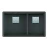 Franke Peak 32.0-In. X 18.8-In. Fragranite Undermount Double Bowl Kitchen Sink In Slate Grey
