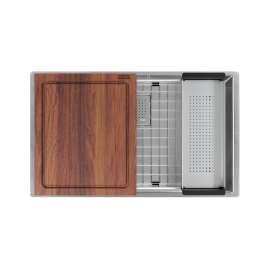 Franke Peak Workcenter 29-In. X 18-In. 16 Gauge Stainless Steel Undermount Single Bowl Kitchen Sink