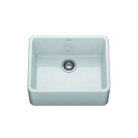 Franke Ceranova 24‑In. Fireclay Ceramic Farmhouse Apron Front Single Bowl Kitchen Sink In Glossy White