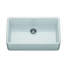 Franke Ceranova 33‑In. Fireclay Ceramic Farmhouse Apron Front Single Bowl Kitchen Sink In Glossy White