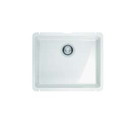 Franke Kubusx 21‑In. Fireclay Ceramic Undermount Single Bowl Kitchen Sink In Glossy White