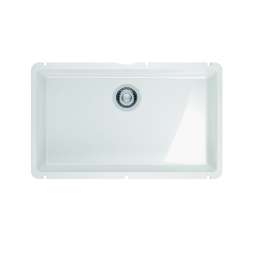 Franke Kubusx 29‑In. Fireclay Ceramic Undermount Single Bowl Kitchen Sink In Glossy White