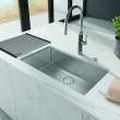 Franke Vertex 31.5-In. 18 Gauge Stainless Steel Undermount Single Bowl Kitchen Sink With Microtexture Finish