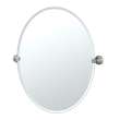 Large Oval Mirror in Polished Nickel