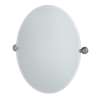 Large Oval Mirror in Satin Nickel