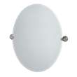 Large Oval Mirror in Satin Nickel