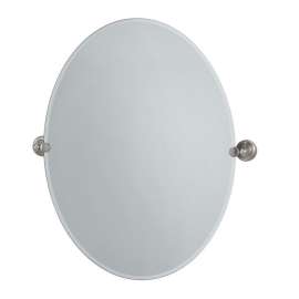 Tiara 4339LG Large Oval Mirror in Satin Nickel