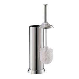 Toilet Brush Holders with Brush in Satin Nickel