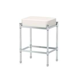 Traditional Vanity Stool in finish in Chrome