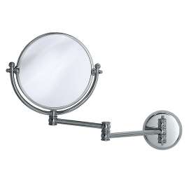 7-1/2in Diameter Swinging Adjustable Wall Mirror in Chrome