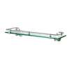Tempered Glass Railing Shelf in Polished Brass