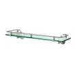 Tempered Glass Railing Shelf in Polished Brass