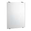 22in x 30in Minimalist Flat Edge Wall Mounted Mirror in Satin Nickel