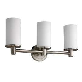 Triple Sconce Bath Lighting in Satin Nickel