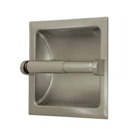 Recessed Toilet Paper Holder in Satin Nickel