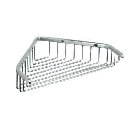 9-1/4 Inch Corner Shower Basket in Satin Nickel