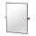 Wall Mounted Framed Rectangle Mirror in Satin Nickel