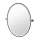 Wall Mounted Framed Oval Mirror in Satin Nickel