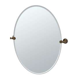 28-1/2inW X 32inH Wall-Mounted Frameless Oval Mirror