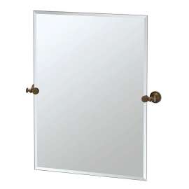 28in Rectangular Beveled Wall Mounted Mirror