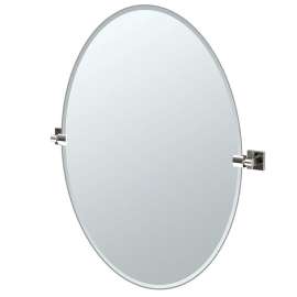 28-1/2in Oval Beveled Wall Mounted Mirror with Accents
