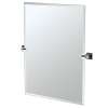27-1/2in Rectangular Beveled Wall Mounted Mirror with Accents in Chrome