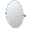 Elevate 4079LG 28-1/2in Oval Beveled Wall Mounted Mirror with Accents in Satin Nickel