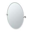 28-1/2in Oval Beveled Wall Mounted Mirror with Accents in Chrome
