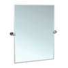23-1/2 Inch Beveled Edge Tilting Rectangular Wall Mirror in Chrome