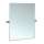 23-1/2 Inch Beveled Edge Tilting Rectangular Wall Mirror in Satin Nickel