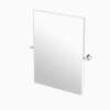 28in Rectangular Beveled Wall Mounted Mirror in Polished Nickel