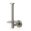 Traditional Upright Bathroom Tissue Holder in Satin Nickel