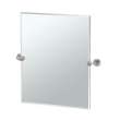 24inW X 24inH Wall-Mounted Frameless Small Rectangular Mirror in Satin Nickel