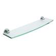 Channel 20 Inch Tempered Curved Glass Shelf in Chrome