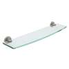 Channel 20 Inch Tempered Curved Glass Shelf in Satin Nickel